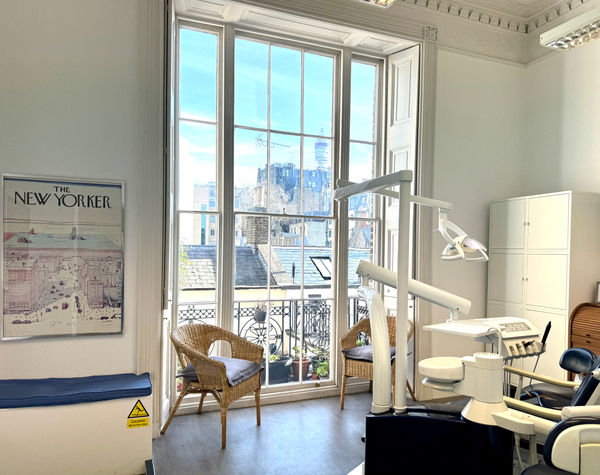 Surgery suite with view towards the BT Tower and historic chimneys